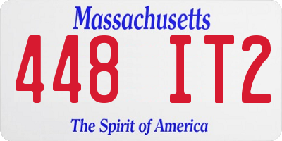 MA license plate 448IT2