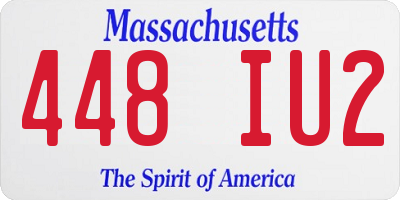 MA license plate 448IU2