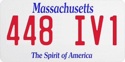 MA license plate 448IV1