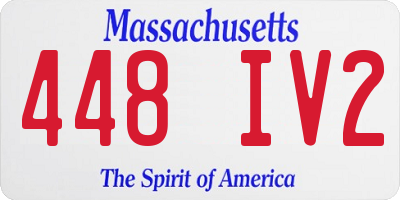 MA license plate 448IV2