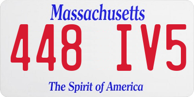 MA license plate 448IV5