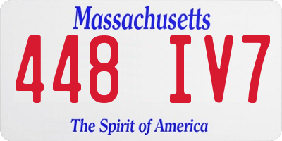 MA license plate 448IV7