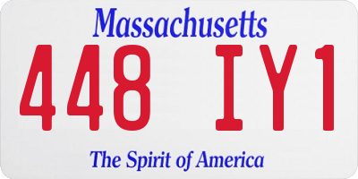 MA license plate 448IY1