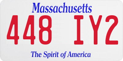 MA license plate 448IY2
