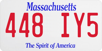 MA license plate 448IY5