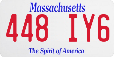 MA license plate 448IY6