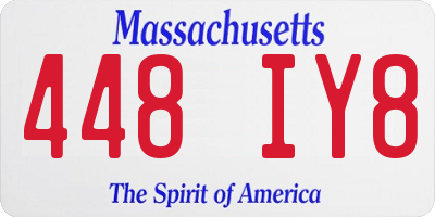 MA license plate 448IY8