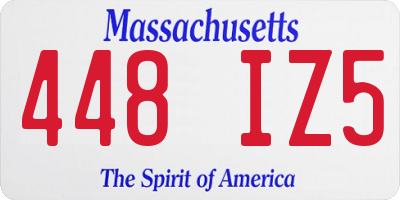 MA license plate 448IZ5