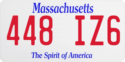 MA license plate 448IZ6
