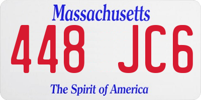 MA license plate 448JC6