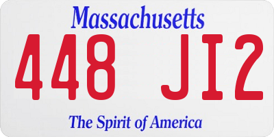 MA license plate 448JI2