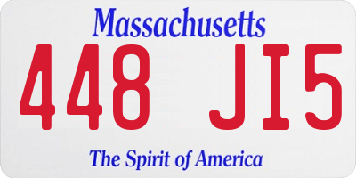 MA license plate 448JI5