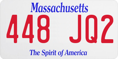 MA license plate 448JQ2