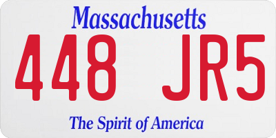MA license plate 448JR5