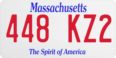 MA license plate 448KZ2