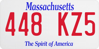 MA license plate 448KZ5