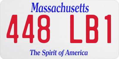 MA license plate 448LB1