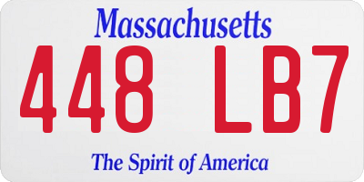 MA license plate 448LB7