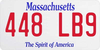 MA license plate 448LB9