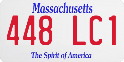 MA license plate 448LC1