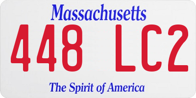 MA license plate 448LC2