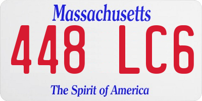 MA license plate 448LC6