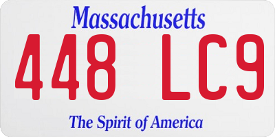 MA license plate 448LC9