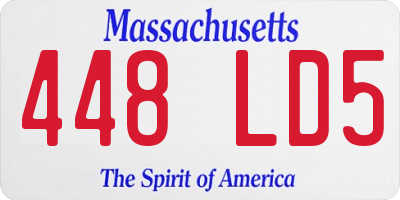 MA license plate 448LD5