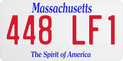 MA license plate 448LF1