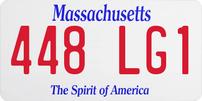 MA license plate 448LG1