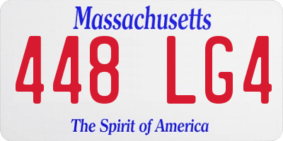 MA license plate 448LG4