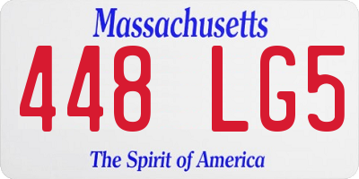 MA license plate 448LG5