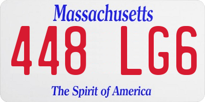 MA license plate 448LG6