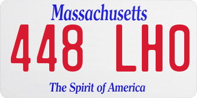 MA license plate 448LH0