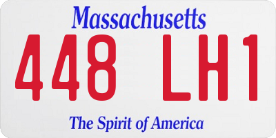 MA license plate 448LH1