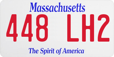 MA license plate 448LH2