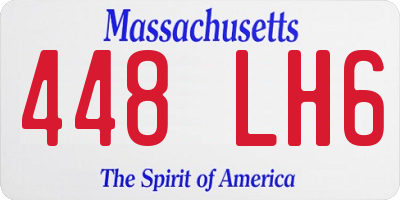 MA license plate 448LH6