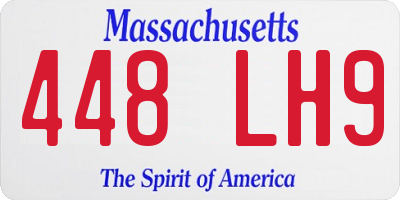 MA license plate 448LH9