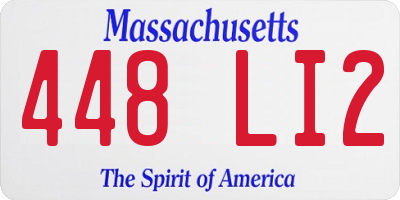MA license plate 448LI2