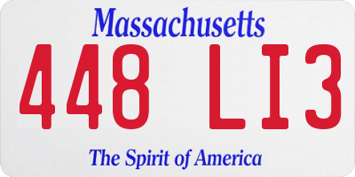 MA license plate 448LI3