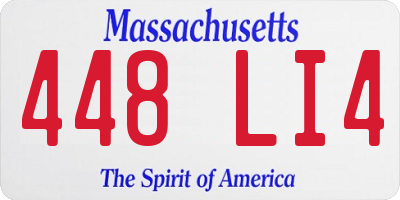 MA license plate 448LI4