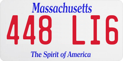 MA license plate 448LI6
