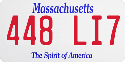 MA license plate 448LI7
