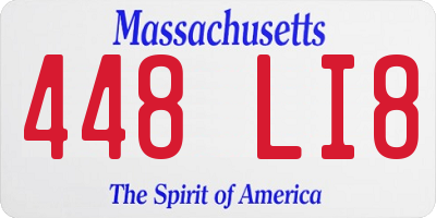 MA license plate 448LI8