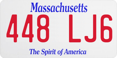 MA license plate 448LJ6