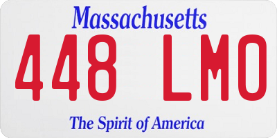 MA license plate 448LM0
