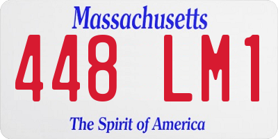 MA license plate 448LM1