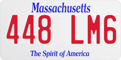 MA license plate 448LM6