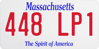 MA license plate 448LP1