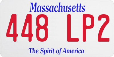 MA license plate 448LP2